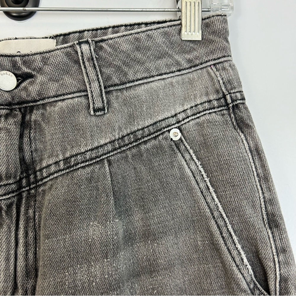 Ba&shHigh Waisted Grey Wide Leg "Lady Jeans Size M - Picture 5 of 14